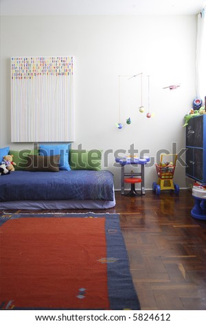 children room detail in a modern apartment in Mexico