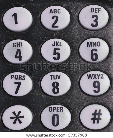 telephone keypad with numbers and letters