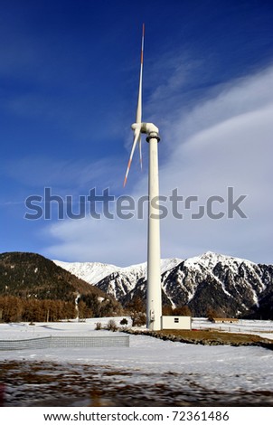 wind turbine for electricity production, green economy
