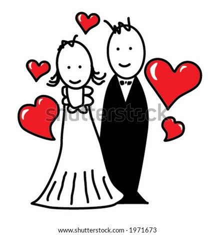 stock vector : Cartoon/married couple