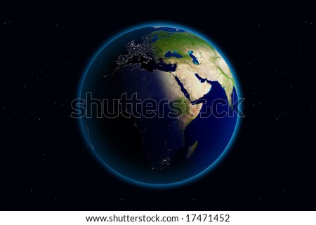 Beautiful Planet Earth. Viewing Europe day and night.