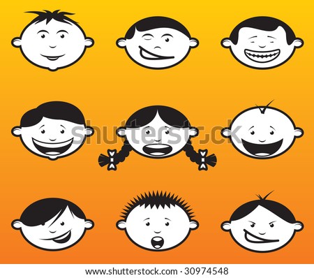 pictures of emotions faces for kids. of children faces / heads