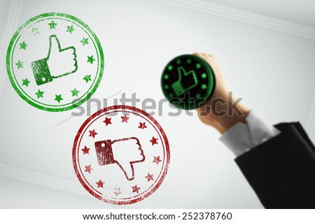 Approval or Disapproval with Like or Dislike gestures