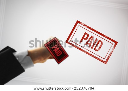 Confirm a payment with a Red paid stamp