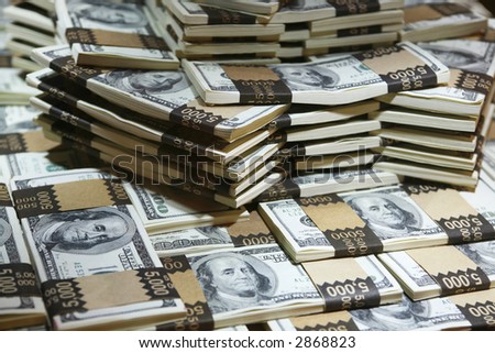 a lot of money - a million US dollars in cash (real money)