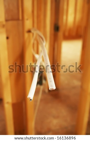 Electrical wiring in a new home under construction