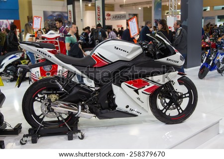 ISTANBUL, TURKEY - FEBRUARY 28, 2015: Yuki YK250-21 in Eurasia Moto Bike Expo in Istanbul Expo Center