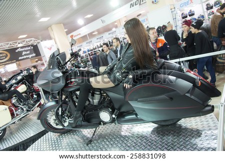ISTANBUL, TURKEY - FEBRUARY 28, 2015: Victory 106 in Eurasia Moto Bike Expo in Istanbul Expo Center