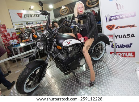 ISTANBUL, TURKEY - MARCH 01, 2015: Victory 106 in Eurasia Moto Bike Expo in Istanbul Expo Center