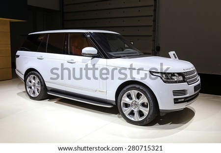 ISTANBUL, TURKEY - MAY 21, 2015: Land Rover Range Rover in Istanbul Autoshow 2015