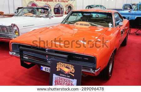 ISTANBUL, TURKEY - MAY 21, 2015: 1969 Dodge Charger in Istanbul Autoshow 2015