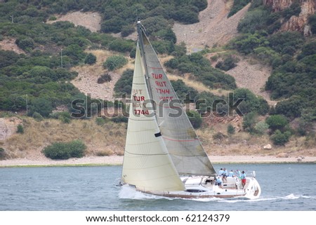 ISTANBUL, TURKEY - AUGUST 08: Energie sailship during Wings Media Cup on August 08, 2009 in Istanbul, Turkey
