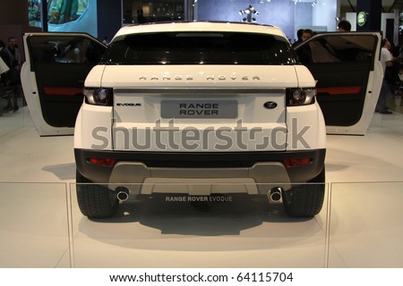 stock photo ISTANBUL TURKEY OCTOBER 30 Range Rover Evoque at 13th