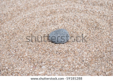 stone on sand. zen motive
