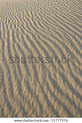 Natural ripples on a sand dune. Ras Mohamed National Park, South Sinai, Red Sea, Egypt.