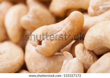cashew nuts full frame closeup