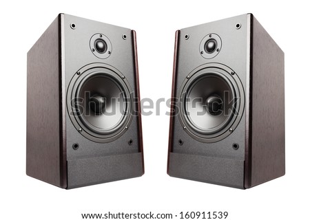 speakers isolated on white background