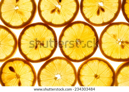 lemon slices texture