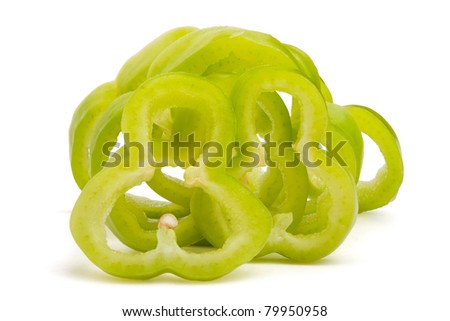 cut green bell-pepper