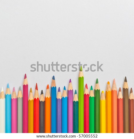 color pencils isolation