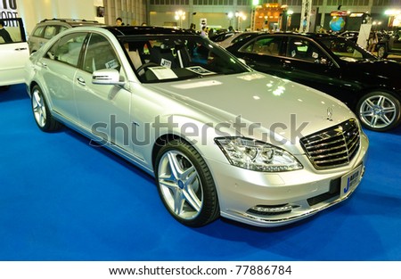 NONTABURI,THAILAND-MAY 21: Mercedes-Benz on display at the Super Car & Import Car Show on May 21,2011 in Nontaburi, Thailand.