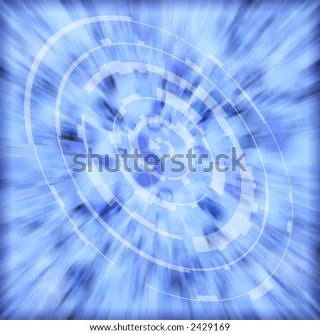 a abstract background with a technical circle design layed over it
