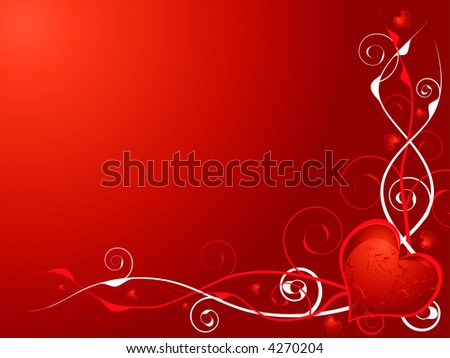 Love Heart Abstract. stock vector : Abstract illustration of a love heart on a red and maroon