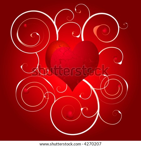 love heart pictures. a abstract love heart on a