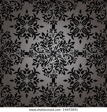 Designer Wallpaper on Stock Vector   Illustrated Wallpaper Design In With A Floral Theme In