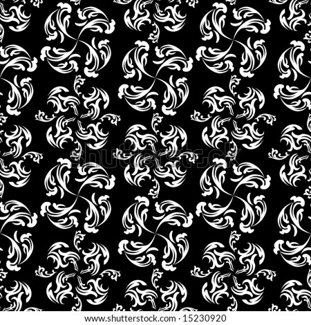 wallpaper patterns black and white. stock vector : Black and white
