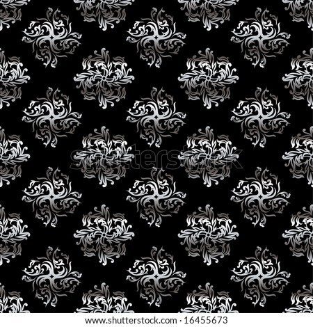 Silver Wallpaper on Vector   Classy Black And Silver Wallpaper Design With Flowing Folds