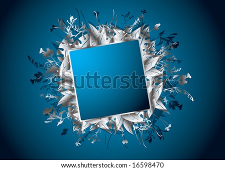 banner background blue. silver anner background