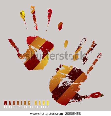 Coloured Hand Print