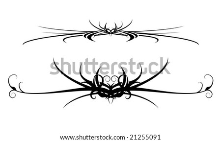 stock photo gothic inspired tattoo style logo in black and white