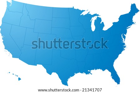 A blue map on a solid white background