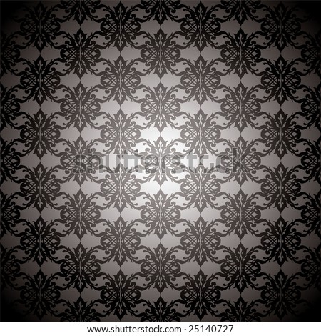 stock vector : Sexy black and silver seamless repeating background design