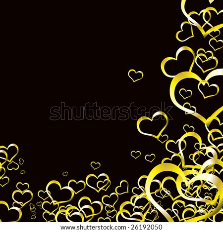 valentines day hearts wallpaper. gold love heart background
