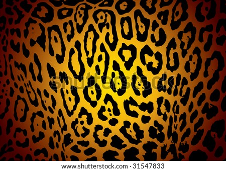 stock vector illustrated yellow and black jaguar skin background with 