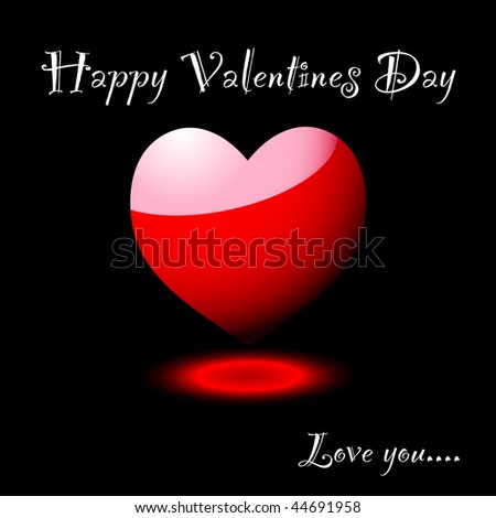 Love Heart Valentines Day. stock photo : Red love heart