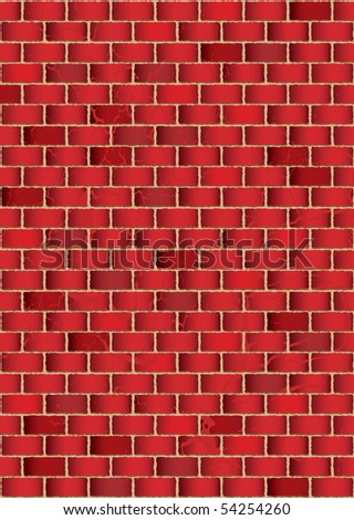 red brick wallpaper. stock photo : Grunge red brick