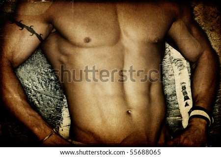 Male body Builder Textured