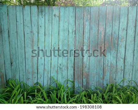 Old fence in village / outdoors photography of wooden fence