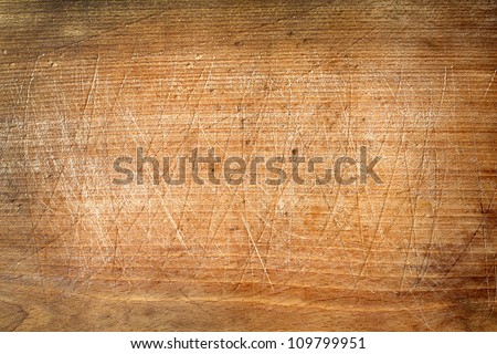 Old grunge wooden cutting kitchen desk board  background texture