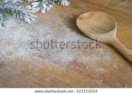 Abstract christmas food backing and cooking background