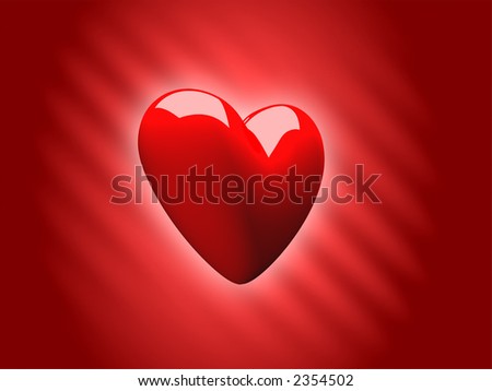 Valentine's day 3d heart render