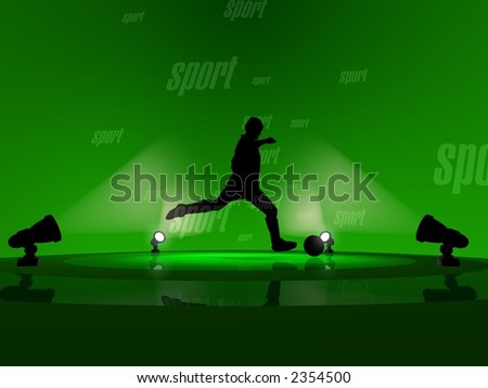 Soccer sport man silhouette
