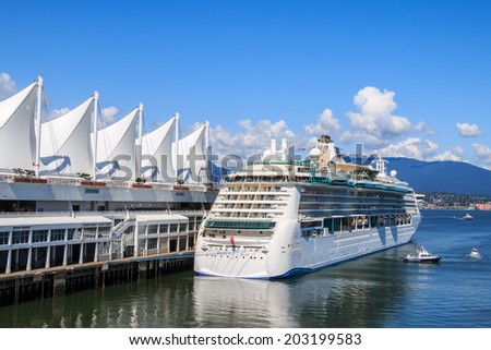 VANCOUVER, CANADA - MAY 30, 2014: Cruise ship \