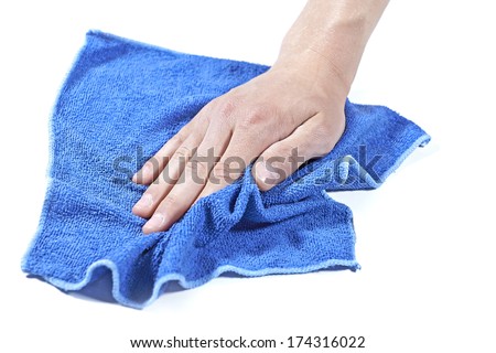 Cleaning surface with a microfiber cloth