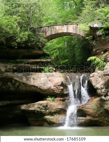 stock photo Beautiful Waterfall in Hocking Hills State Park Ohio