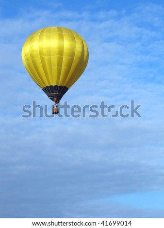 Hot Air Balloon taking off in Grove City, Ohio, with sky ideal as copy space